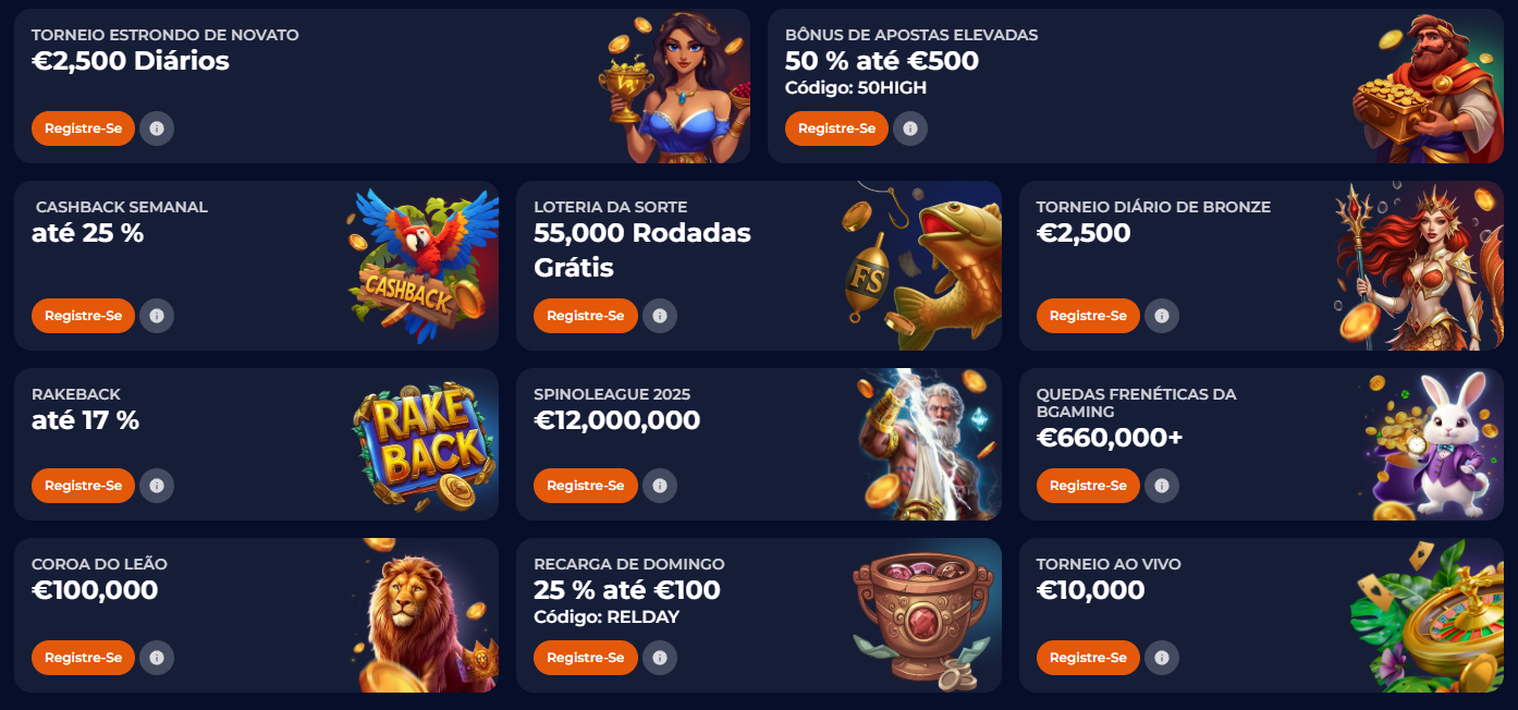 Nine Casino Bonus regulares
