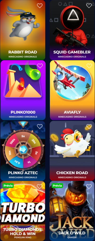 Nine Casino Jogos